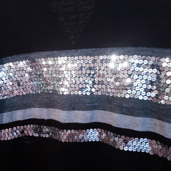 Black and Gray Rino Rossi sequin cardigan - Picture 5 of 7